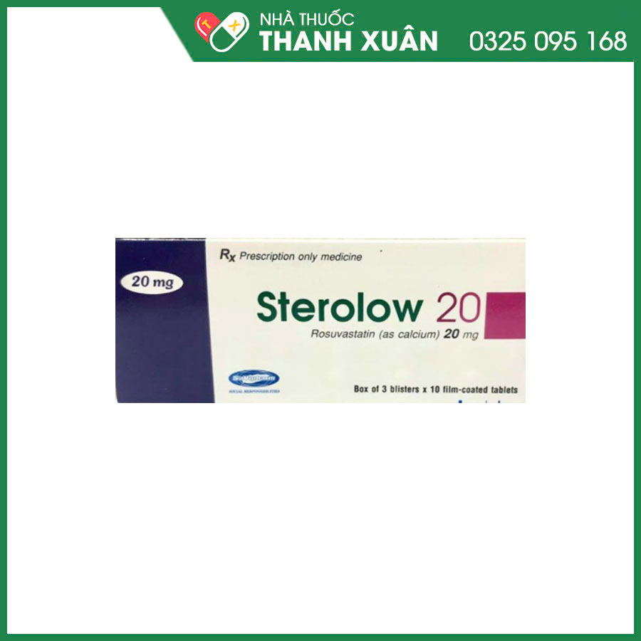 Sterolow 20 thuốc điều trị tăng cholesterol máu và dự phòng biến cố tim mạch nguyên phát